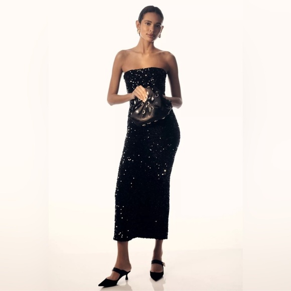HELSI Leslie Sequin Maxi Dress Black - Picture 5 of 8